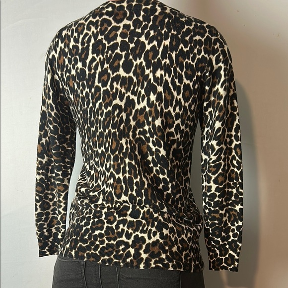 J.Crew Women’s 100% Merino Wool Animal Print Long Sleeve Light Sweater Size S - Picture 5 of 10